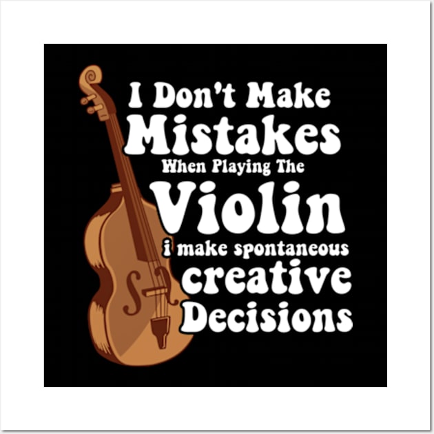 Funny Violin For Men Women Violin Player Orchestra Teacher Wall Art by David Brown